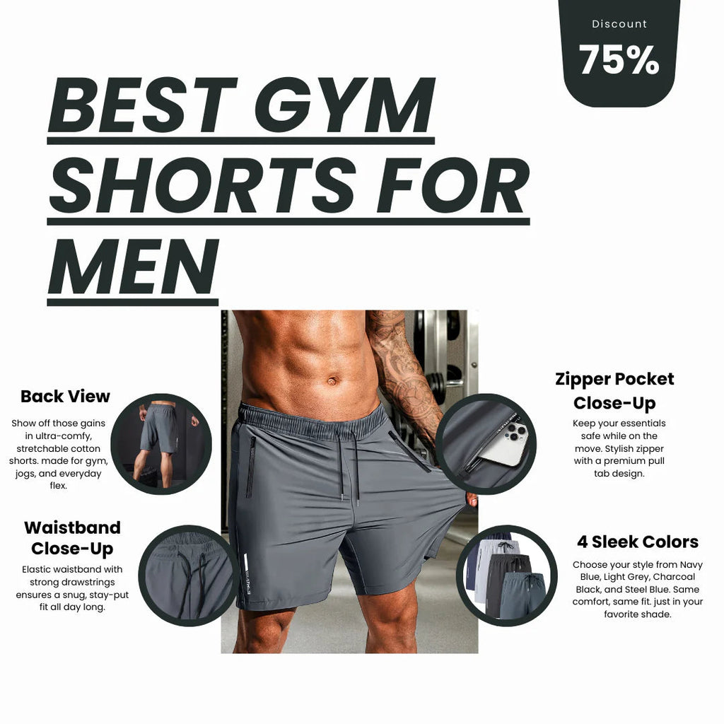 Combo of 4 Stretchable Cotton Shorts | 🔥FLAT 50% SAVING🔥